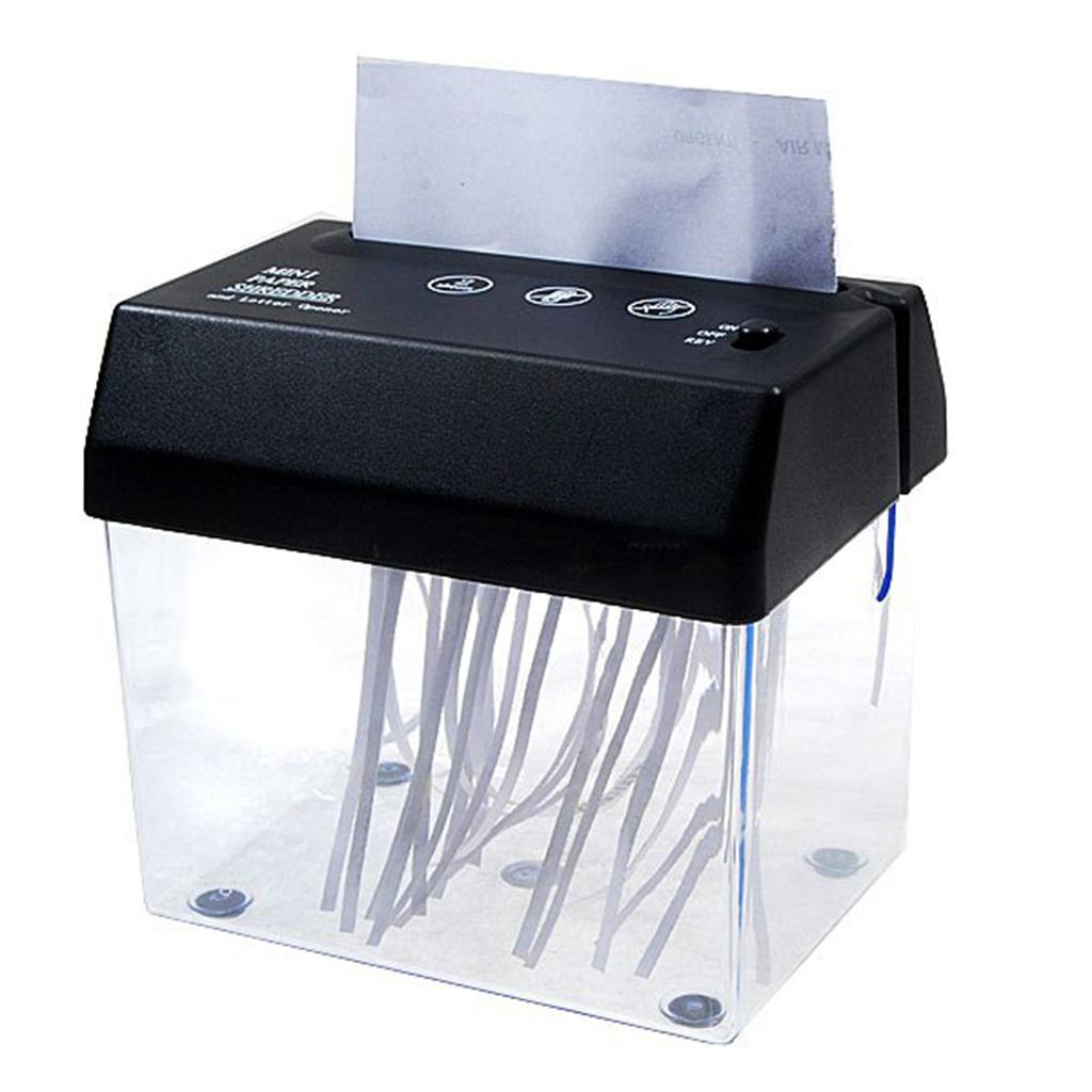 Strip-cut Compact USB Paper Shredder & Letter Opener For Home/office Desktop