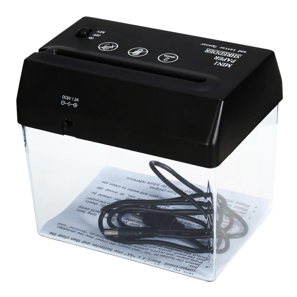 Strip-cut Compact USB Paper Shredder & Letter Opener For Home/office Desktop