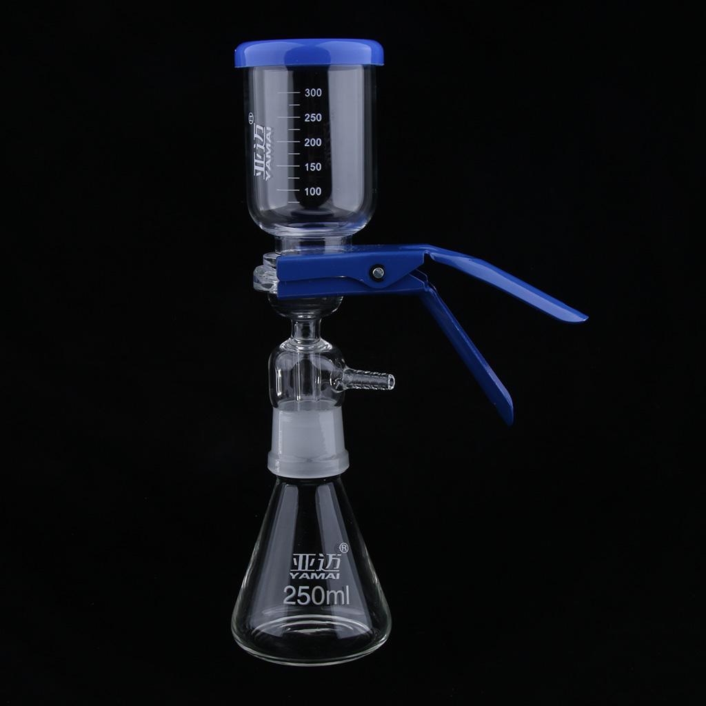 250ml Filtration Apparatus Vacuum Lab Filtering Unit with Funnel and Clamp