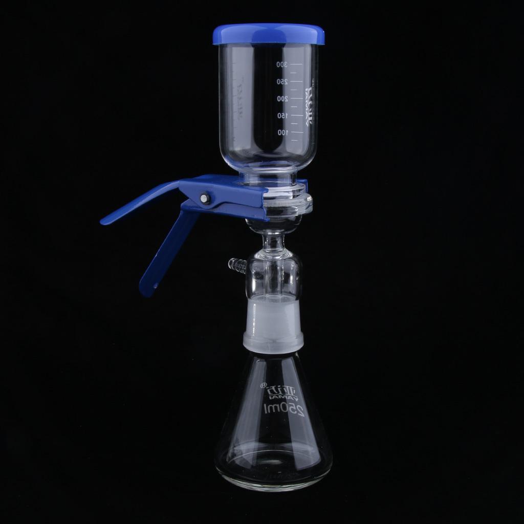 250ml Filtration Apparatus Vacuum Lab Filtering Unit with Funnel and Clamp