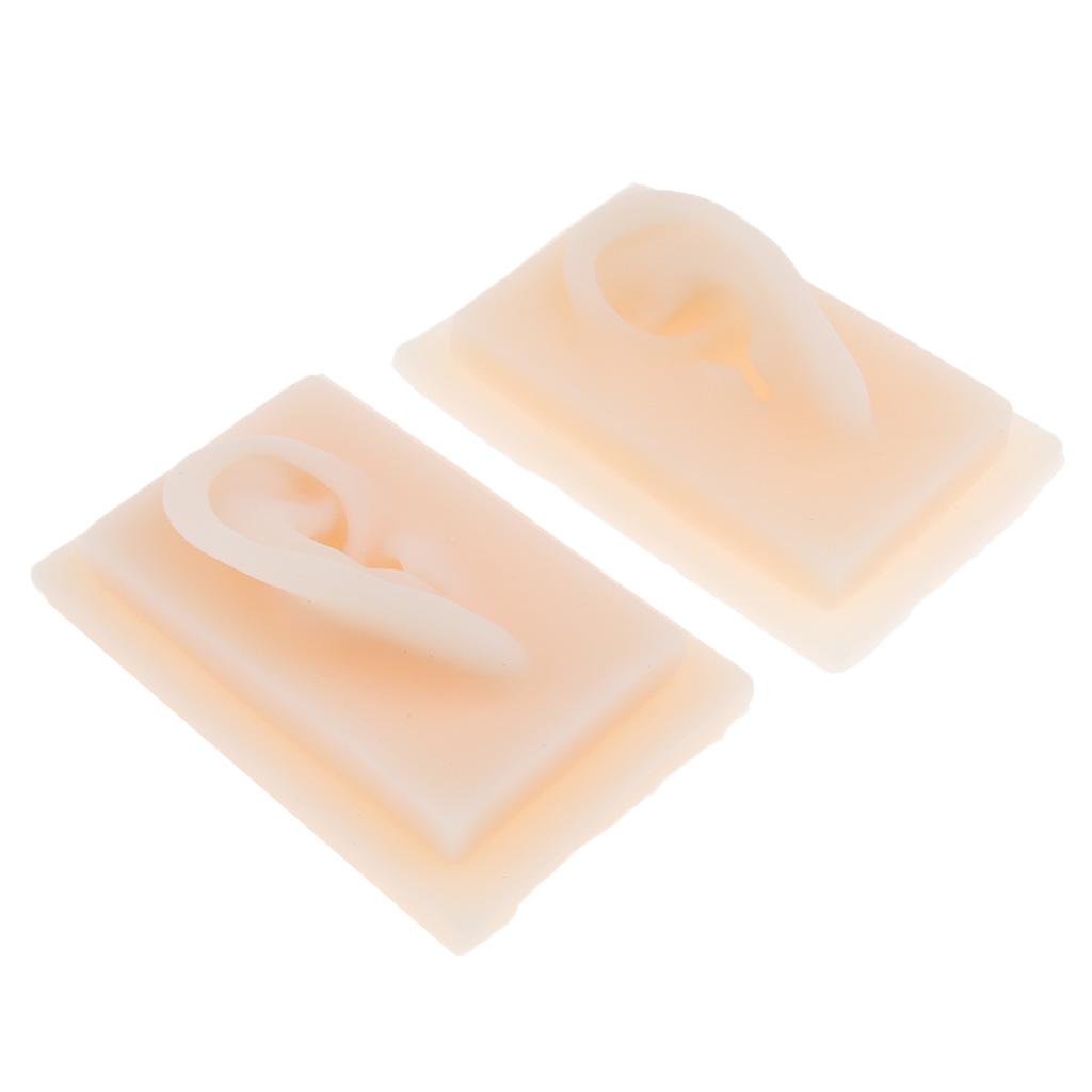 1 Pair Life-Size Silicone Human Acupuncture Ear Display Model Study