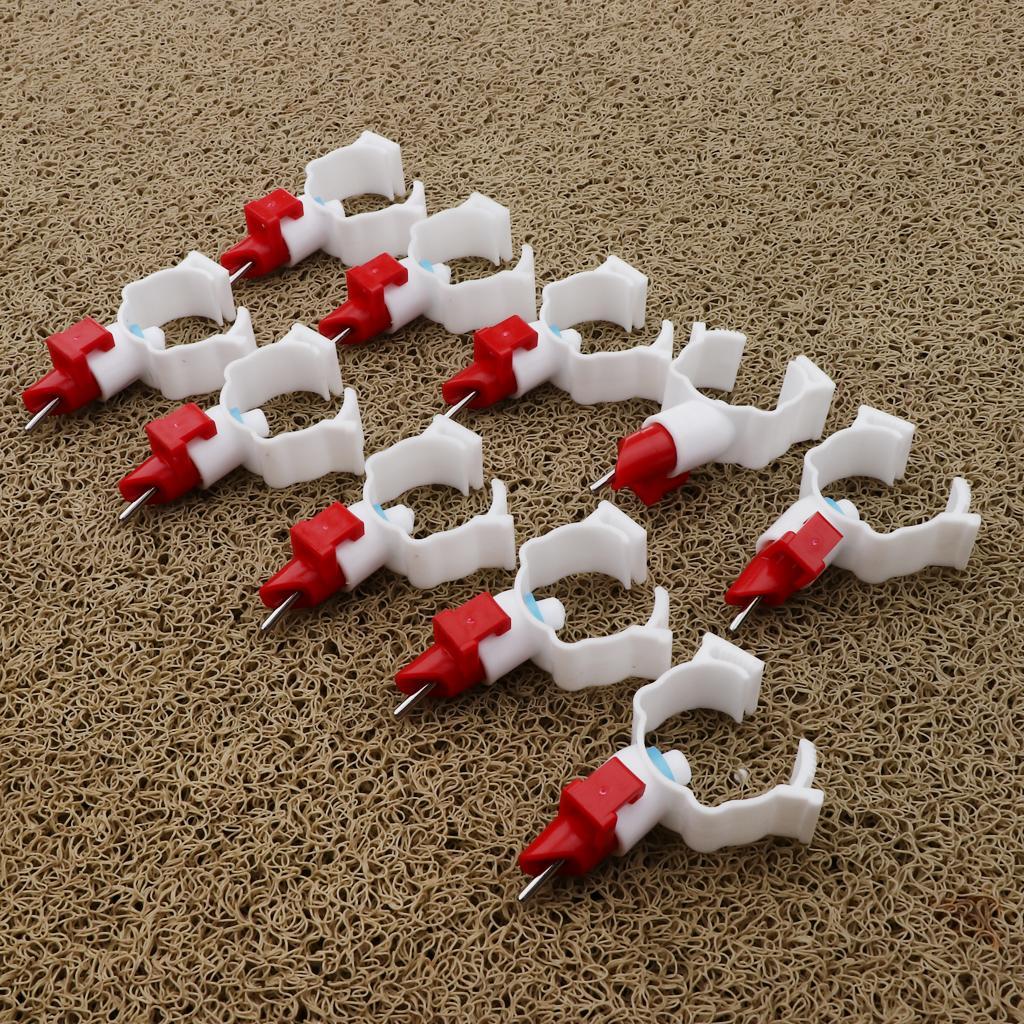 10 Pcs Poultry Duck Chicken Water Drinking Nipple Automatic Drinker Waterer