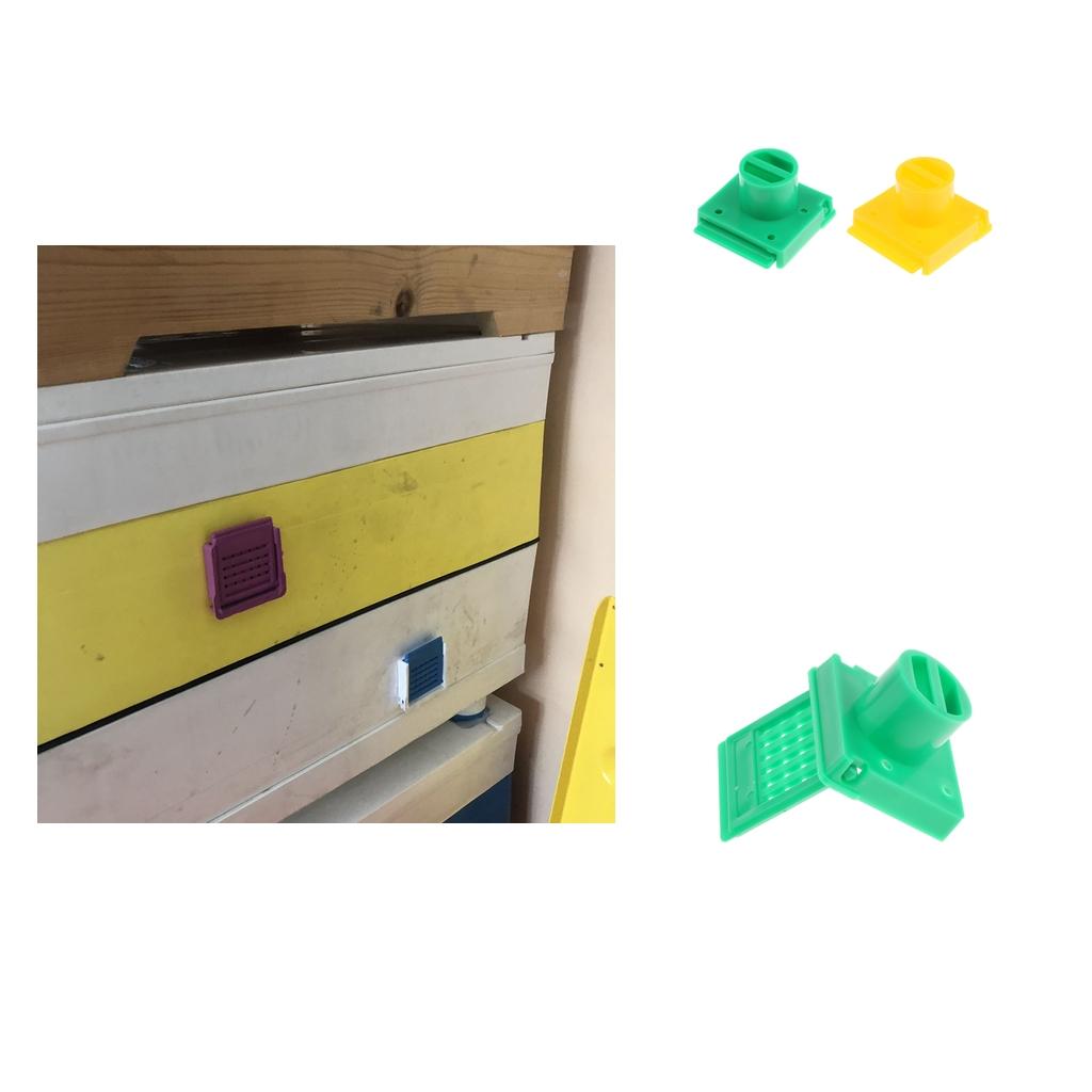 Bee Hive Entrance Reducer Vent Window Holes Bee Escape Travel Gates Green, can be installed on each layer of the beehive