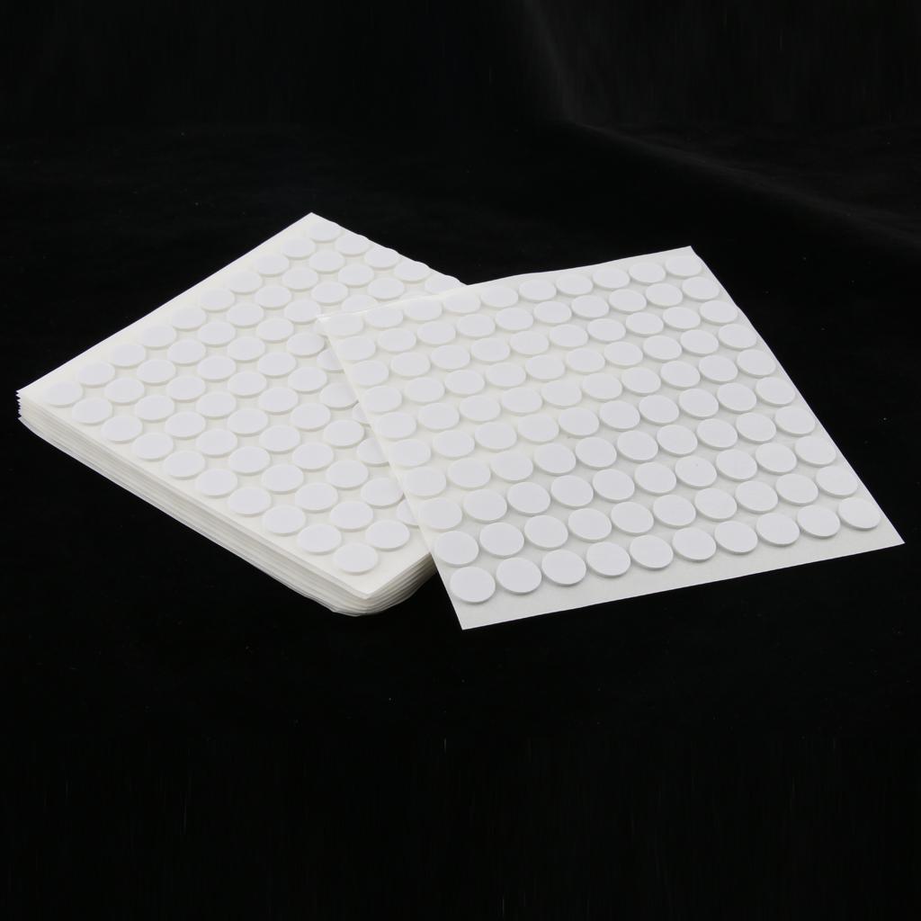 1000 Pieces Mounting Strong Round Double-Sided Foam Tape Disc Circle White