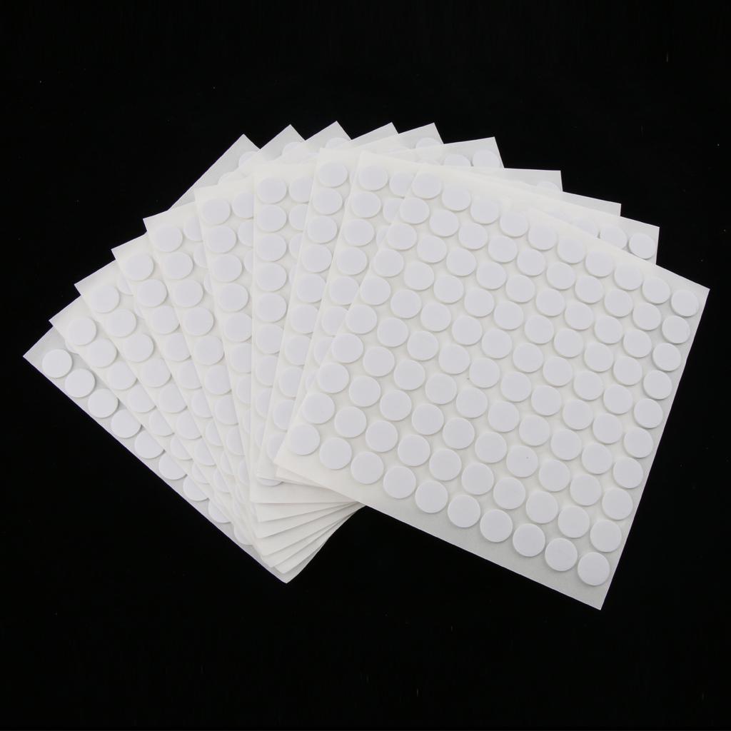 1000 Pieces Mounting Strong Round Double-Sided Foam Tape Disc Circle White