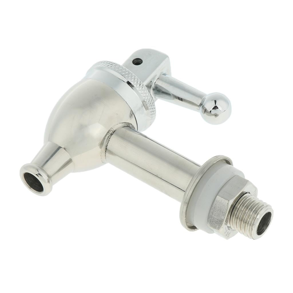 1/4'' Draft Beer Faucet Bar Flow Control Tap Chrome Plated Stainless Steel