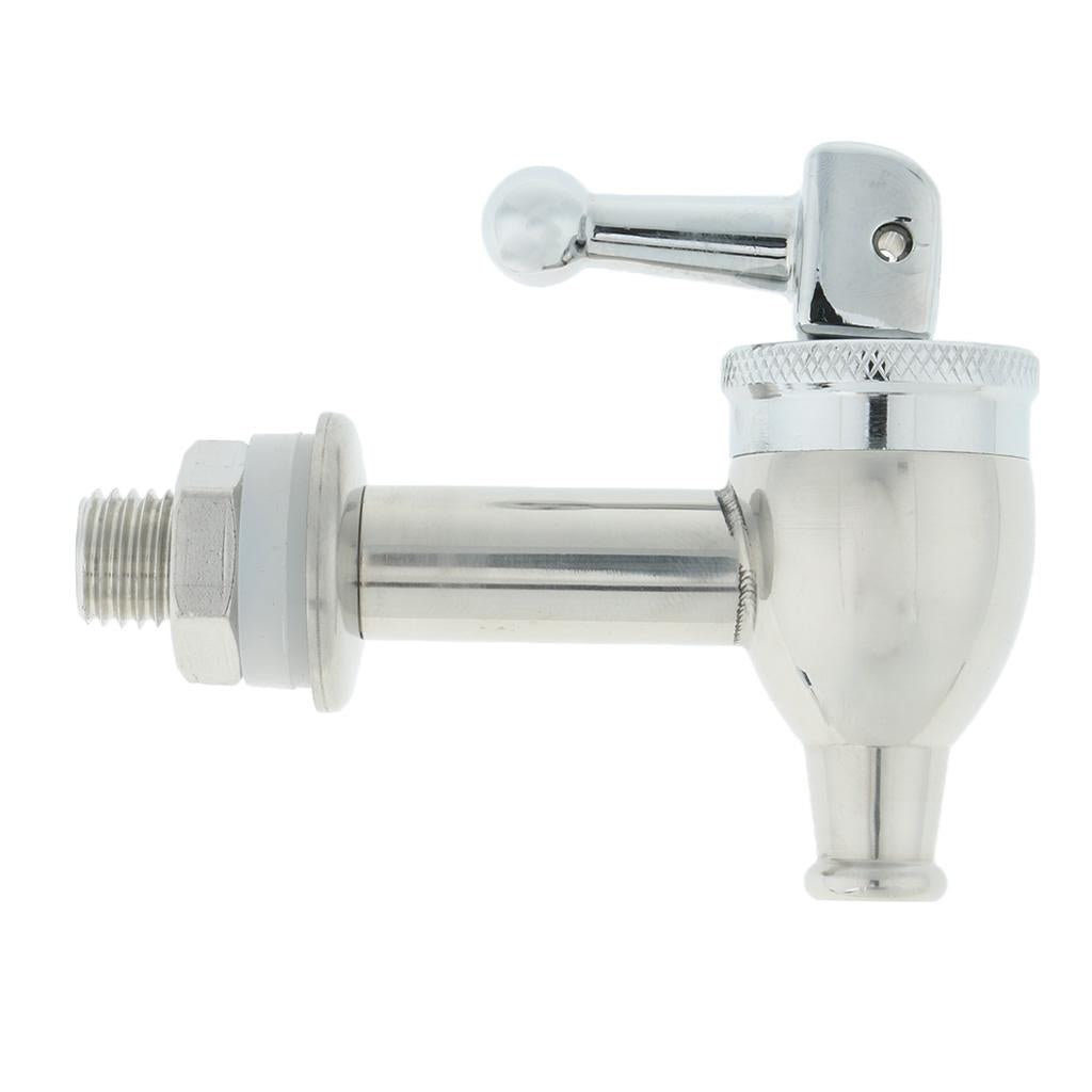 1/4'' Draft Beer Faucet Bar Flow Control Tap Chrome Plated Stainless Steel