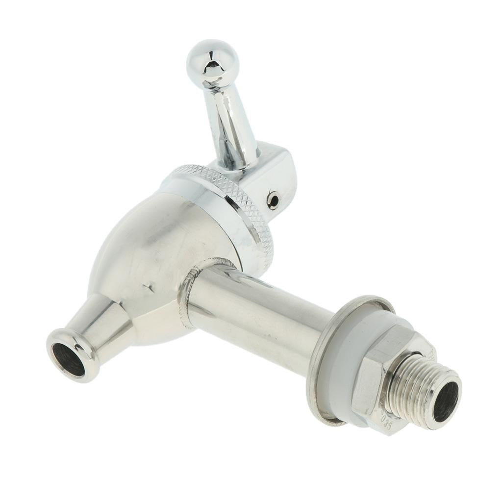 1/4'' Draft Beer Faucet Bar Flow Control Tap Chrome Plated Stainless Steel