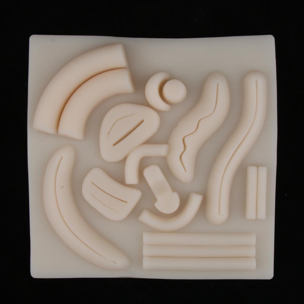 Suture Training Practice Simulation Human Skin Model Pad with Wound