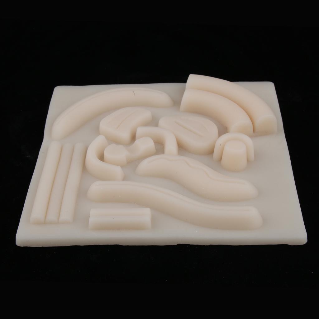 Suture Training Practice Simulation Human Skin Model Pad with Wound