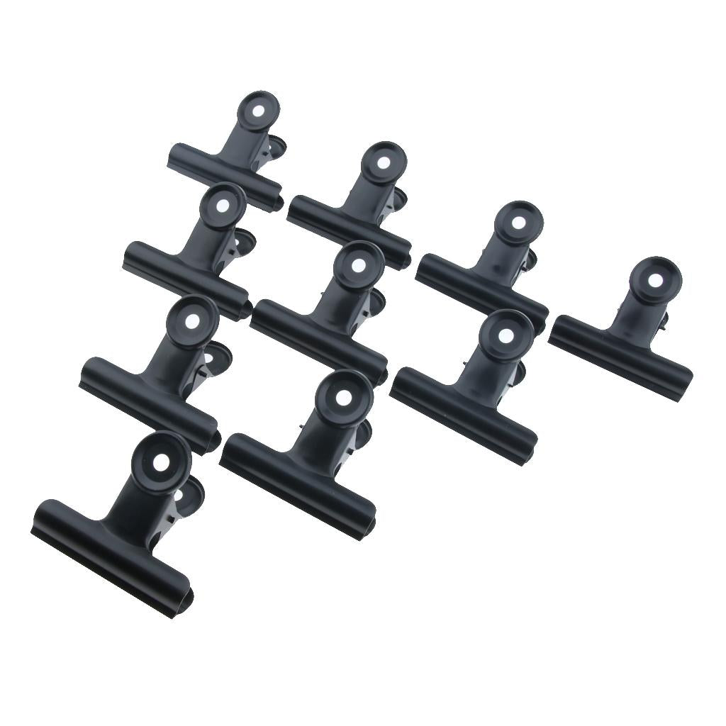 10 Pcs Metal Bulldog Clip Grip Clips for Paper Bag Money Photo Letter 75mm