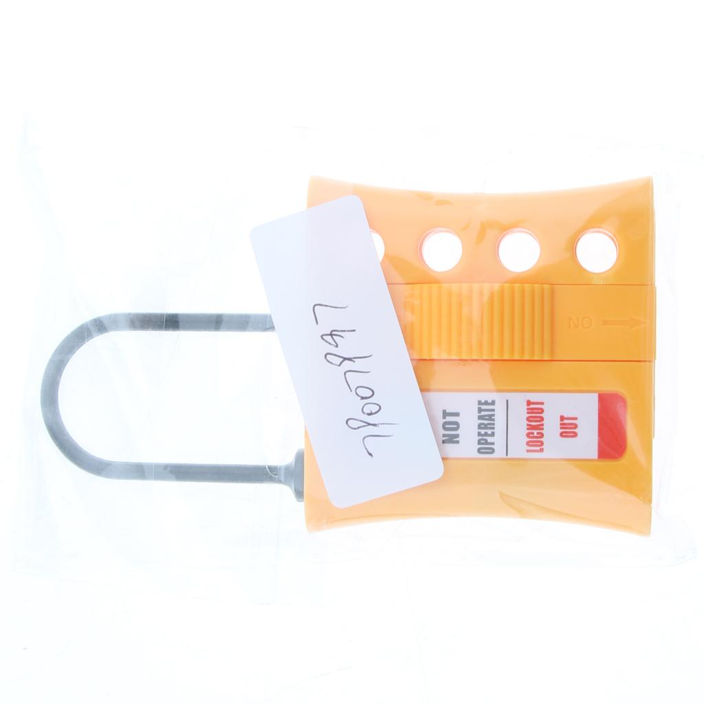 4-Hole Non Conductive Safety Dielectric Slider Fully Insulated Lockout Hasp