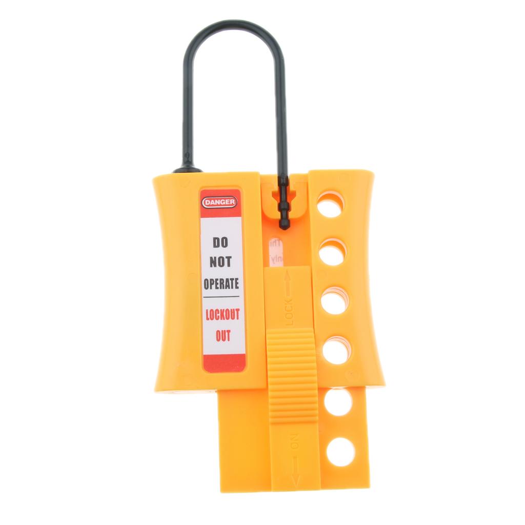 4-Hole Non Conductive Safety Dielectric Slider Fully Insulated Lockout Hasp