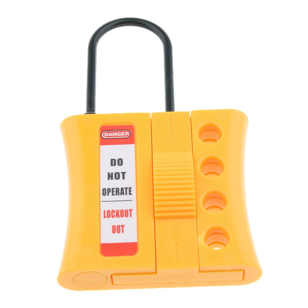 4-Hole Non Conductive Safety Dielectric Slider Fully Insulated Lockout Hasp