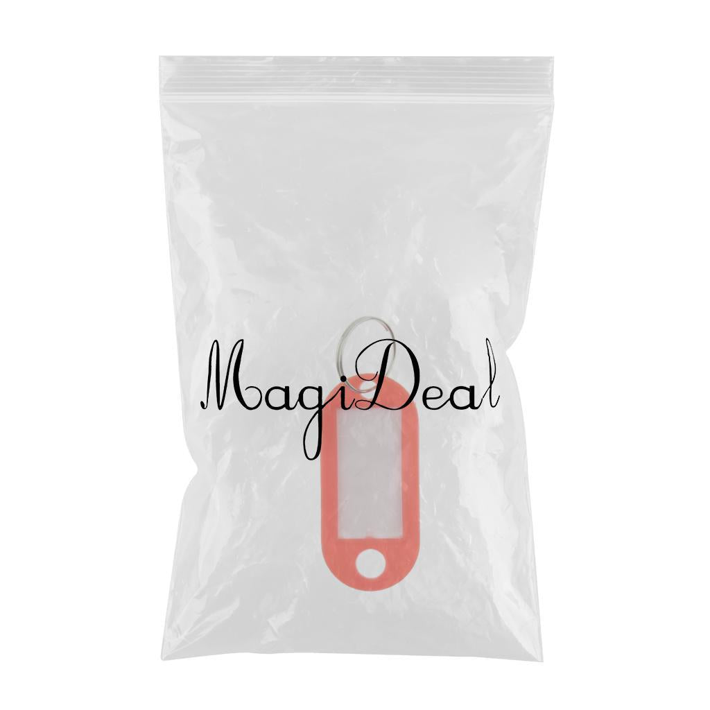 Red Plastic Key Tags Lockout Tag Key Rings ID Name Card Label