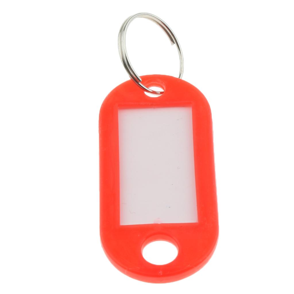 Red Plastic Key Tags Lockout Tag Key Rings ID Name Card Label