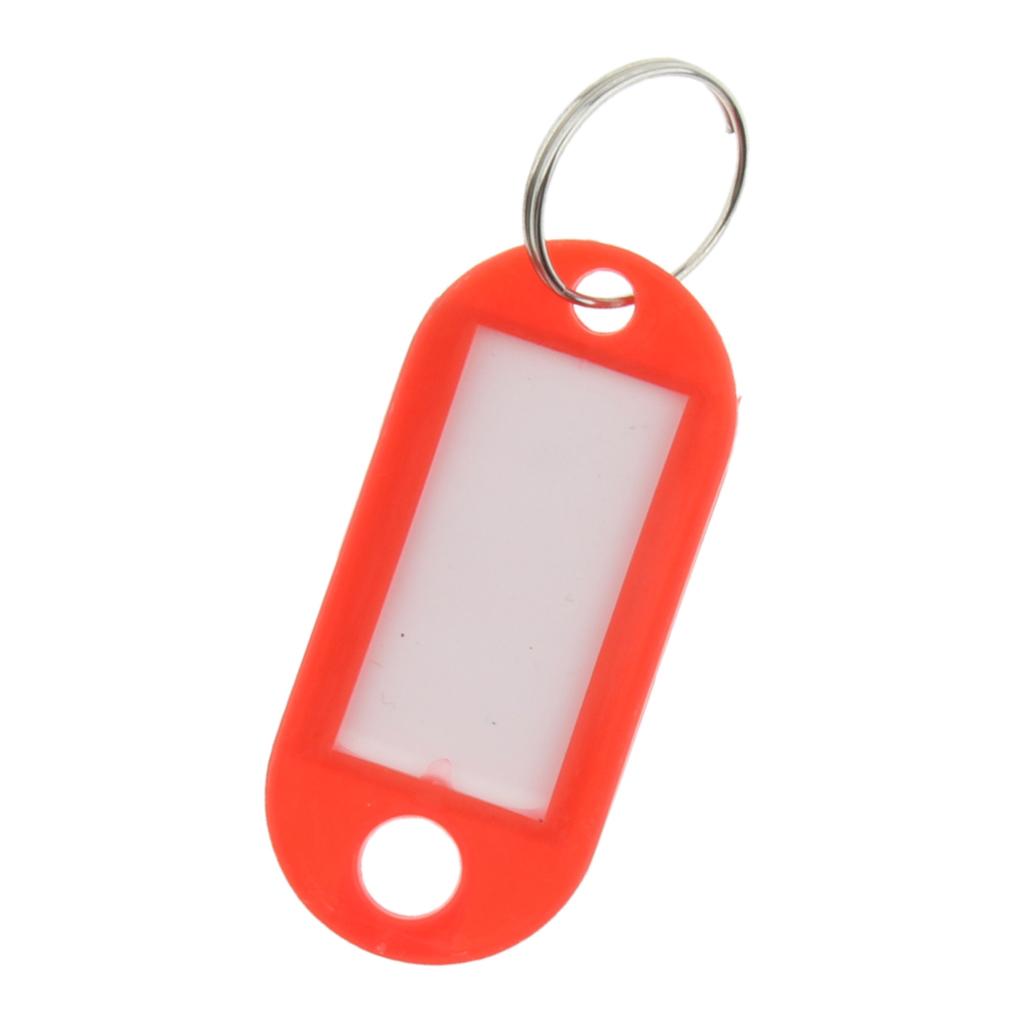 Red Plastic Key Tags Lockout Tag Key Rings ID Name Card Label