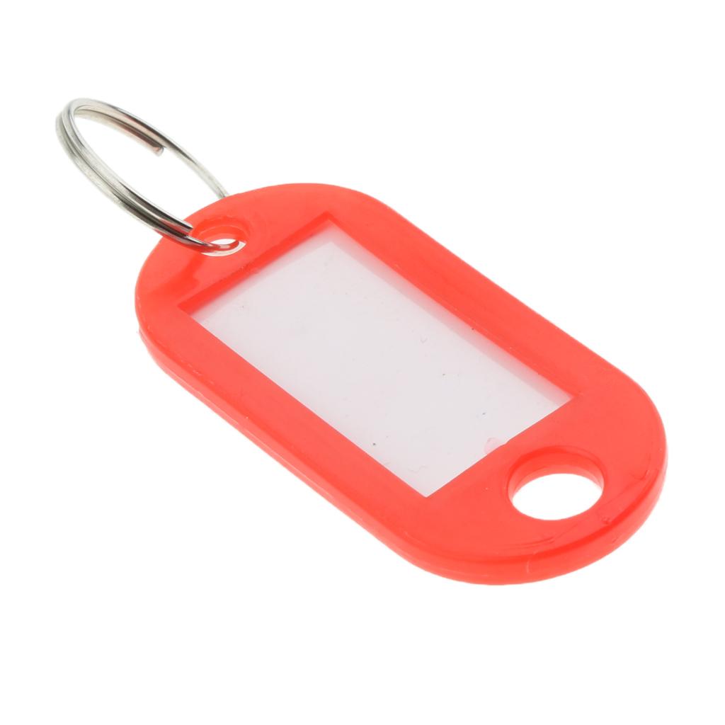 Red Plastic Key Tags Lockout Tag Key Rings ID Name Card Label