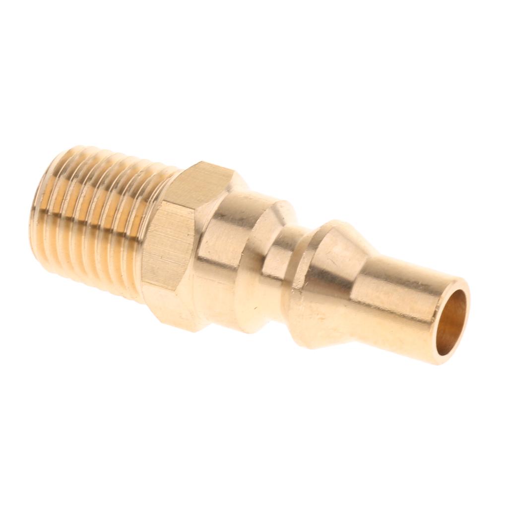 Brass 1/4" Propane Gas Quick Connector Adapter Hose Quick Disconnect Fitting