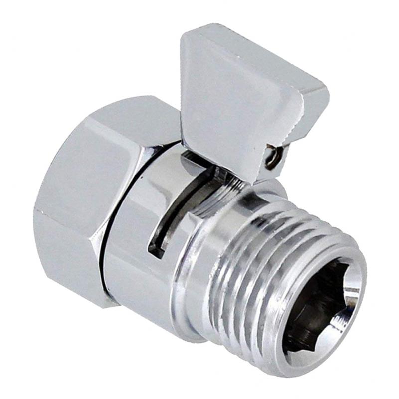 Solid Brass Shower Head Arm Diverter Valve Shower Head Bidet Sprayer Head Water Shut-Off Valve