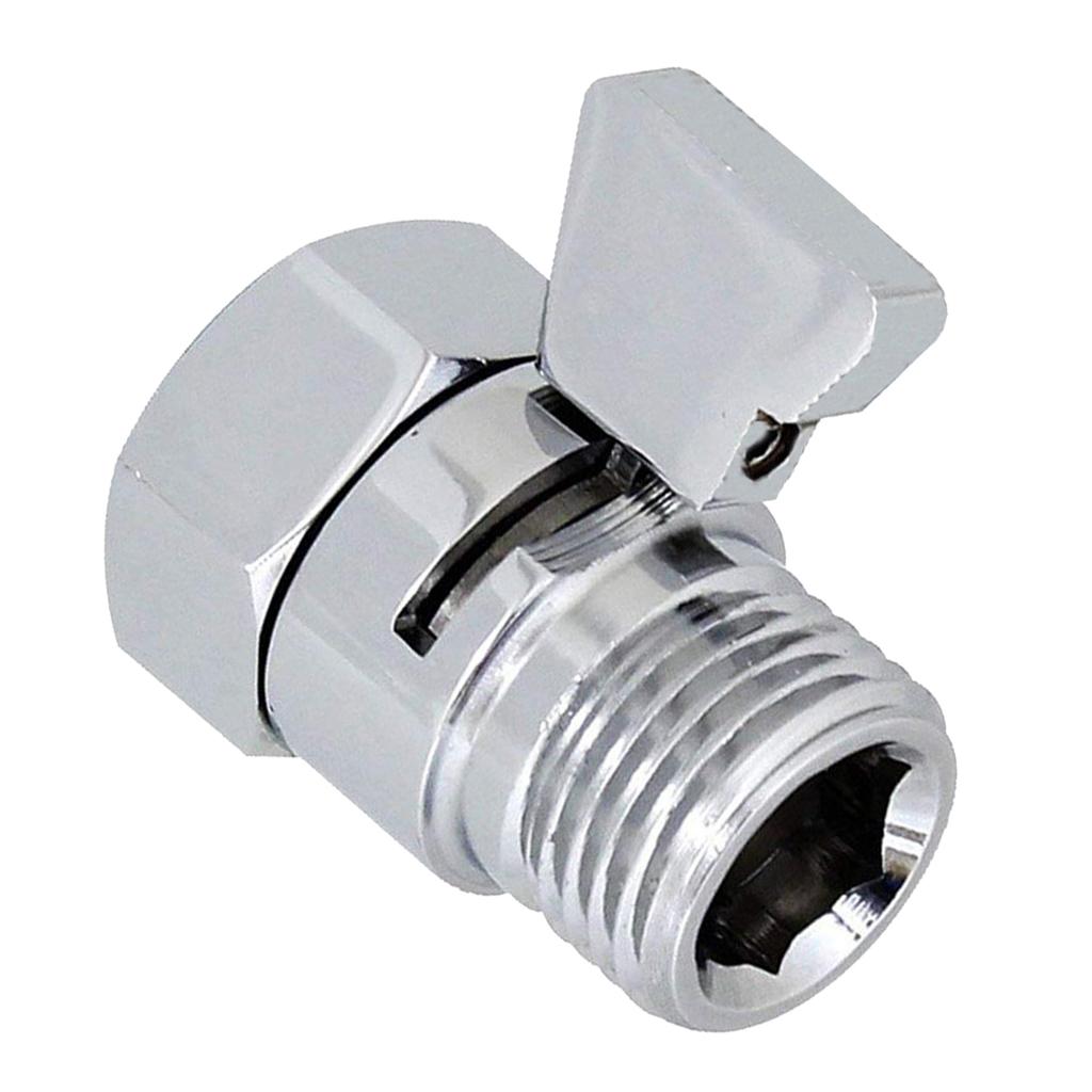 Solid Brass Shower Head Arm Diverter Valve Shower Head Bidet Sprayer Head Water Shut-Off Valve