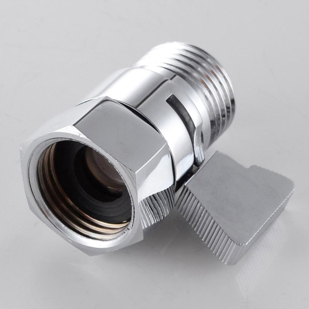 Solid Brass Shower Head Arm Diverter Valve Shower Head Bidet Sprayer Head Water Shut-Off Valve