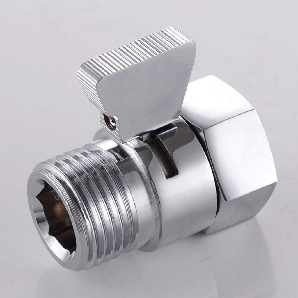 Solid Brass Shower Head Arm Diverter Valve Shower Head Bidet Sprayer Head Water Shut-Off Valve