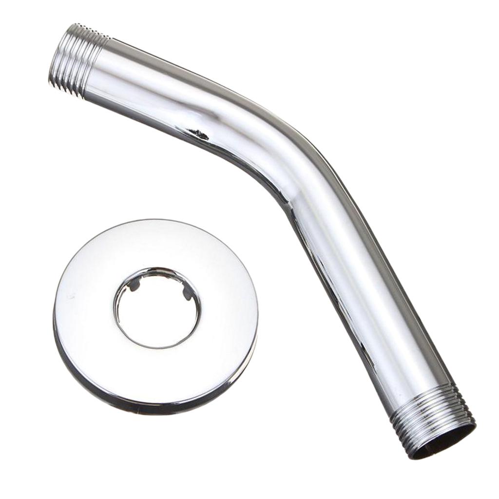 Shower Head Extension Shower Extender Tube Arm Rain Shower Head with Flange