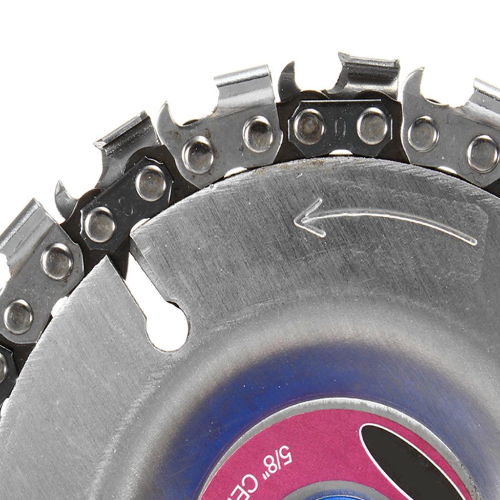 4" Angle Grinder Disc and Chain Wood Carving 22 Tooth Fine Cut 5/8" Arbor