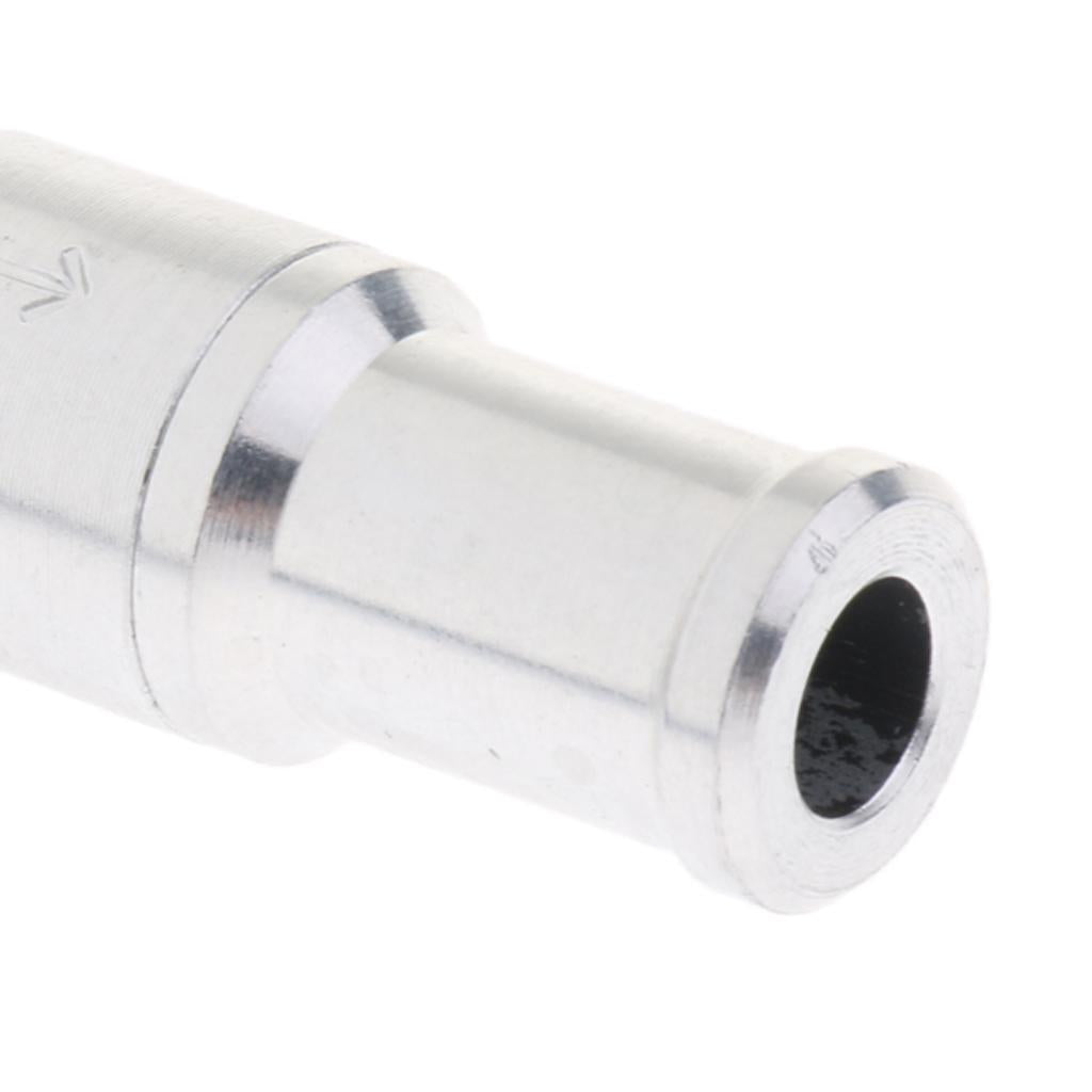 Aluminum Alloy Fuel Non Return Check Valve One Way Petrol Diesel Silver 12mm