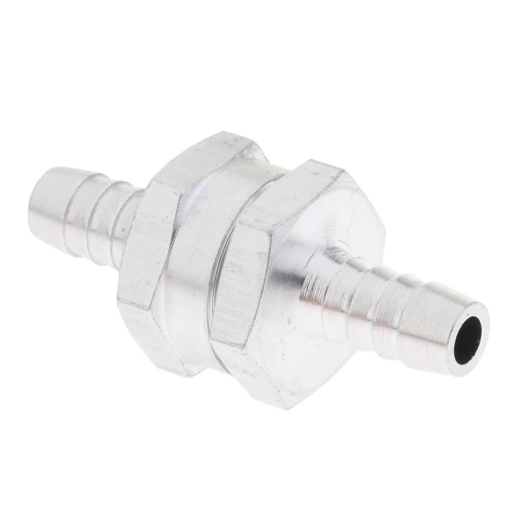 Aluminum Alloy Non Return One Way Check Valve Fuel Line Petrol Diesel 8mm