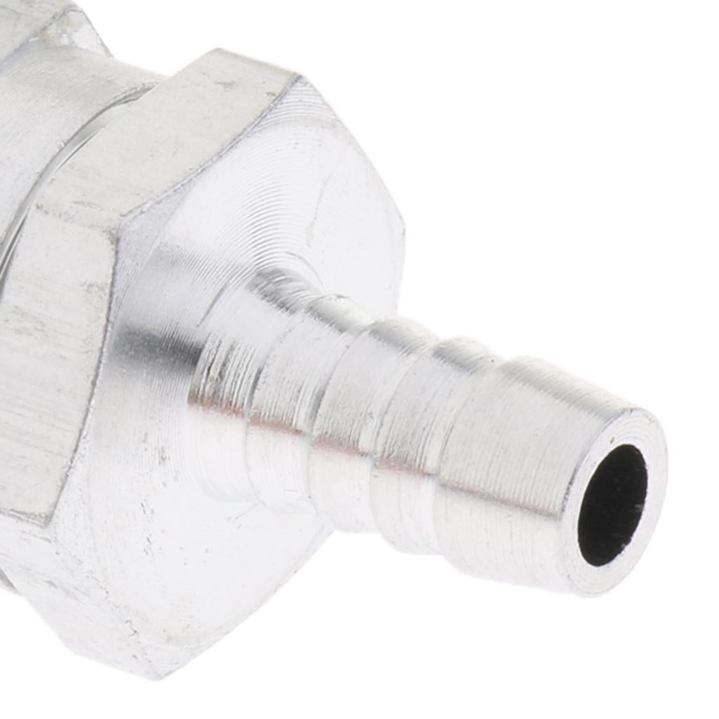 Aluminum Alloy Non Return One Way Check Valve Fuel Line Petrol Diesel 8mm