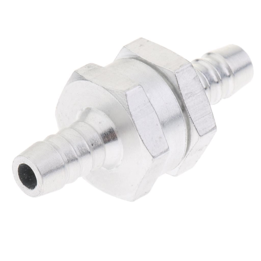 Aluminum Alloy Non Return One Way Check Valve Fuel Line Petrol Diesel 8mm