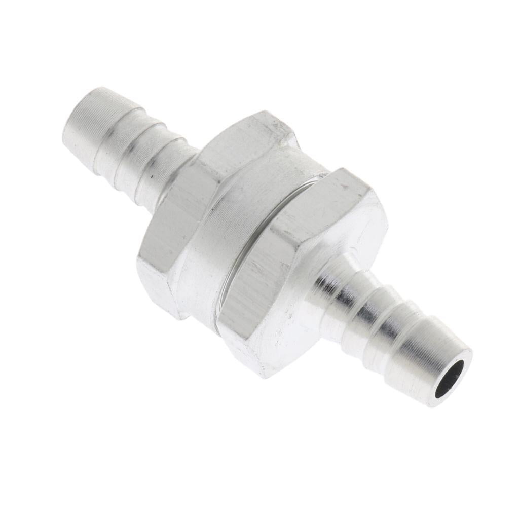 Aluminum Alloy Non Return One Way Check Valve Fuel Line Petrol Diesel 8mm