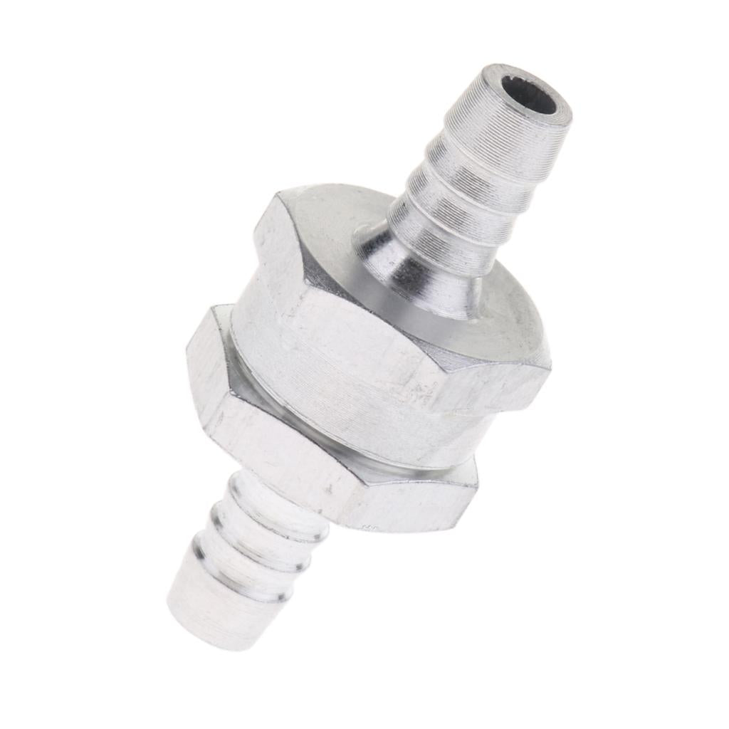 Aluminum Alloy Non Return One Way Check Valve Fuel Line Petrol Diesel 8mm