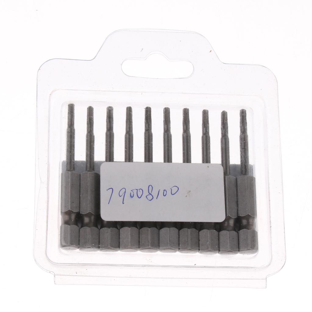 10Pieces Screwdriver Drill Bit Socket Nut Driver Adapter Hex Shank Tool T8 2.32mm