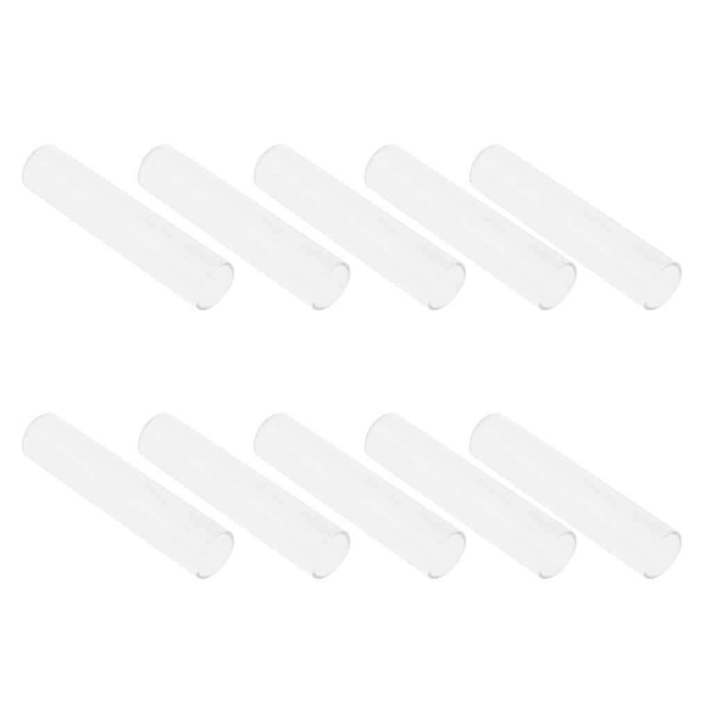 10PCS Borosilicate Glass Flat Test Spice Tubes 15x70mm without Cork Stopper