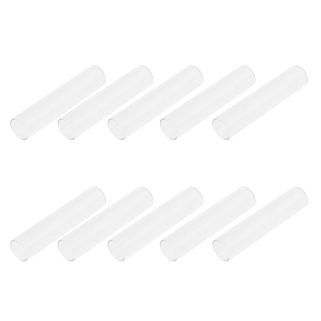10PCS Borosilicate Glass Flat Test Spice Tubes 15x70mm without Cork Stopper