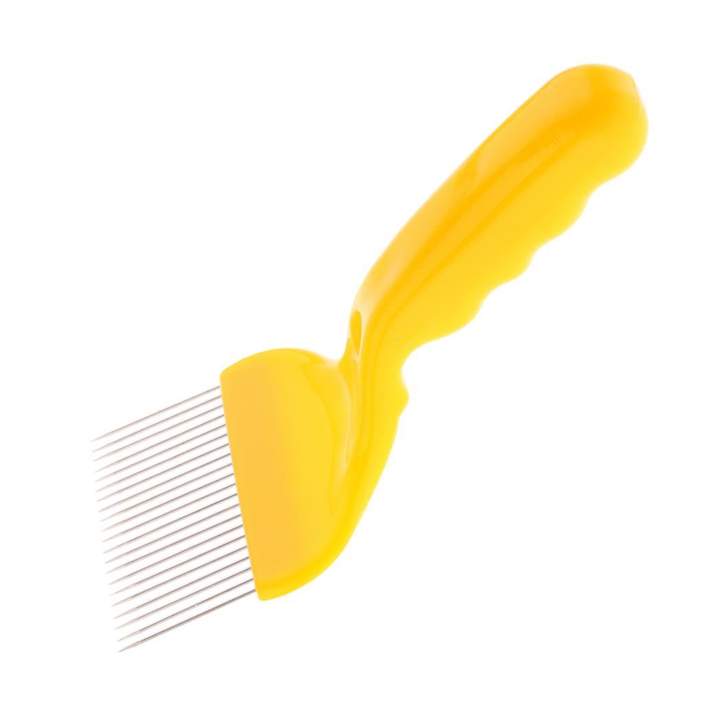 Stainless Steel Uncapping Fork, Bee Keeping Tool, Yellow