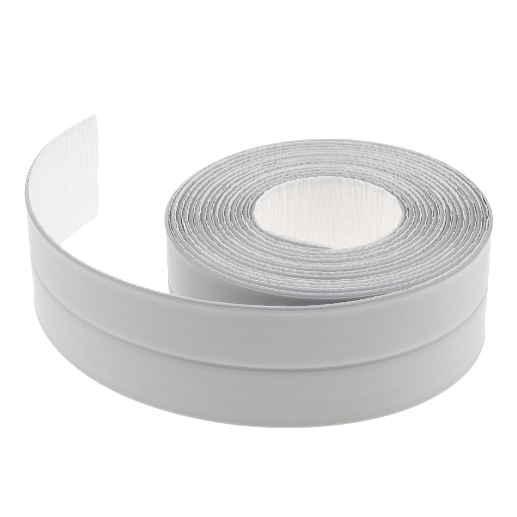 11Ft x 1.5'' PE Waterproof Sealing Tape Kitchen Bathroom Wall Sealing Grey