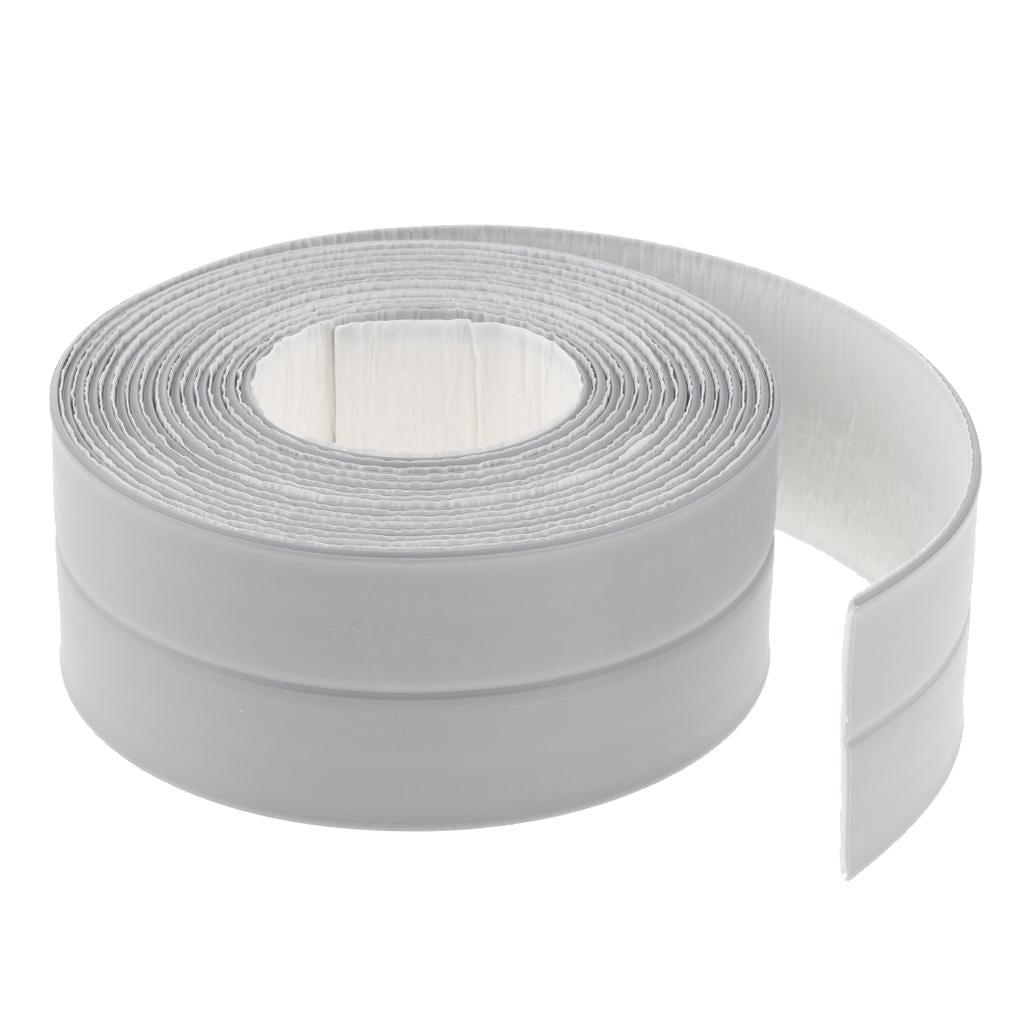 11Ft x 1.5'' PE Waterproof Sealing Tape Kitchen Bathroom Wall Sealing Grey