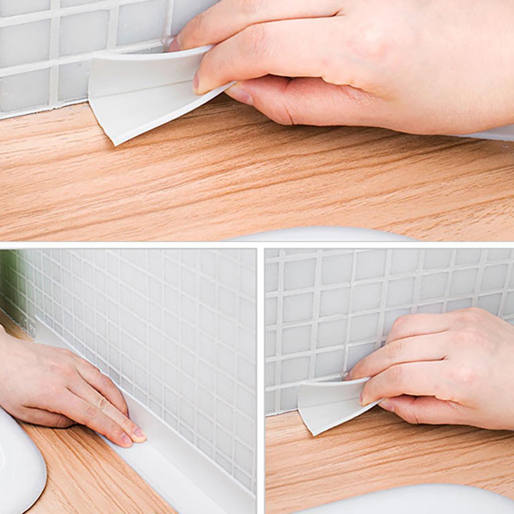 3.3M Kitchen Bathroom Waterproof Mold Proof Wall Seam Sealing Tape Beige