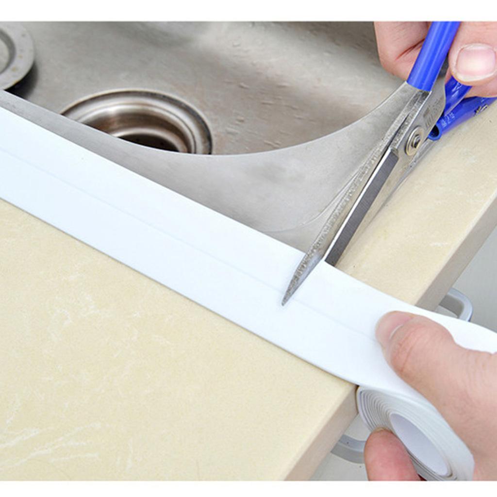 3.2M Kitchen Bathroom Waterproof Mold Proof Wall Seam Sealing Tape White