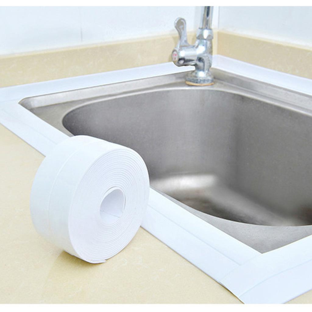 3.2M Kitchen Bathroom Waterproof Mold Proof Wall Seam Sealing Tape Grey