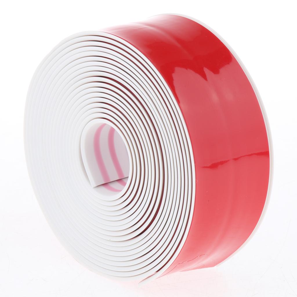 10.5' x 1.5'' PVC Waterproof Sealing Tape Kitchen Bathroom Wall Sealing Pink