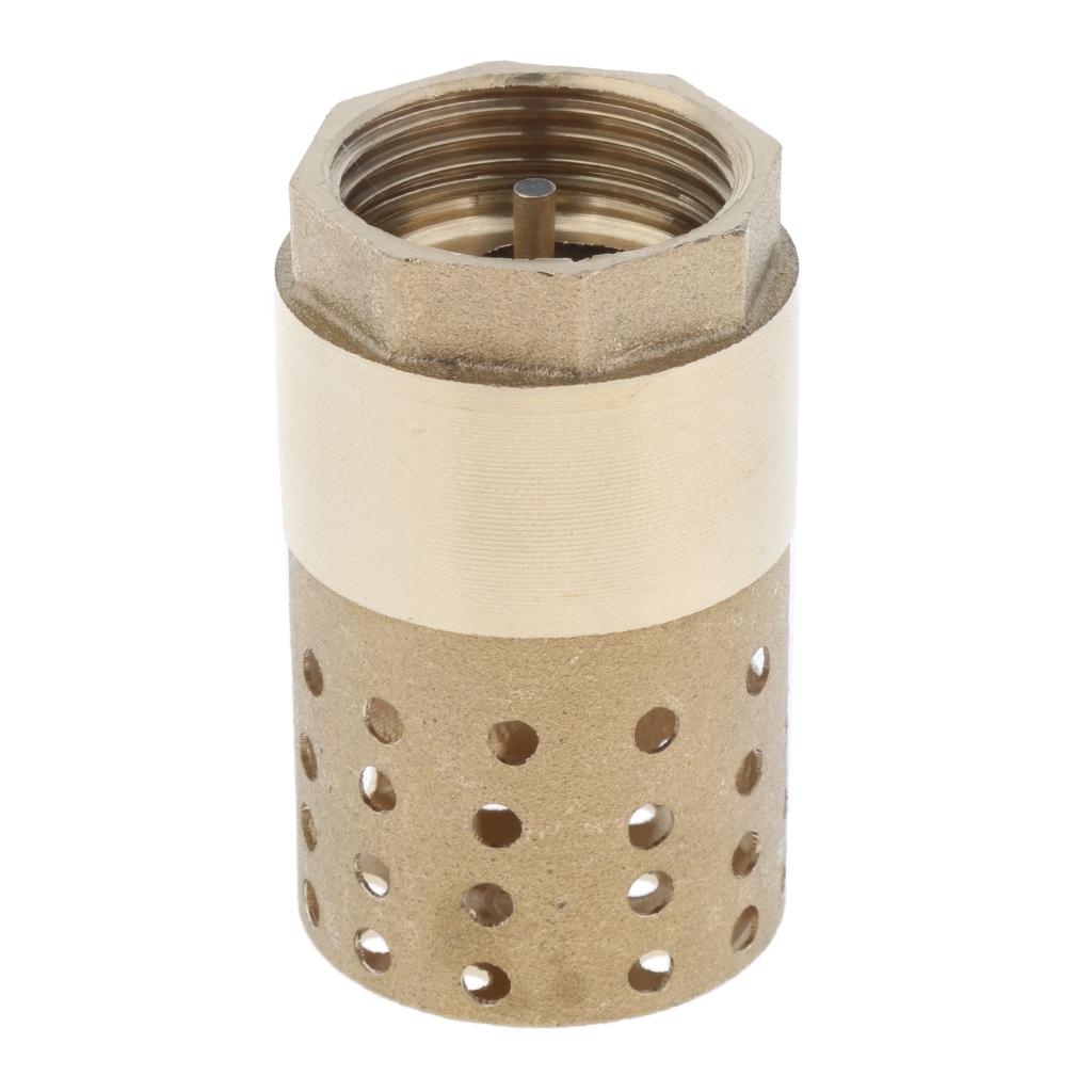 Brass Foot Valve Check Valve with Holes Strainer Filter DN25