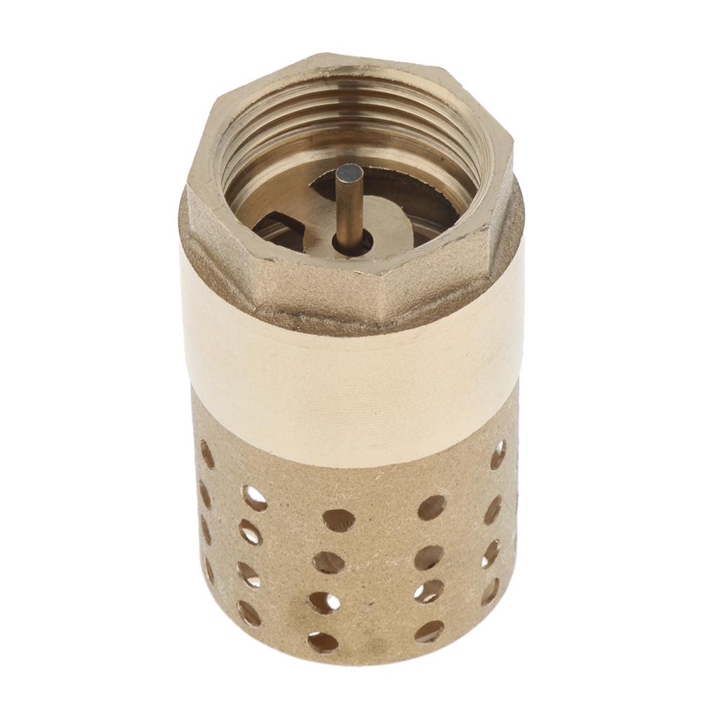 Brass Foot Valve Check Valve with Holes Strainer Filter DN25