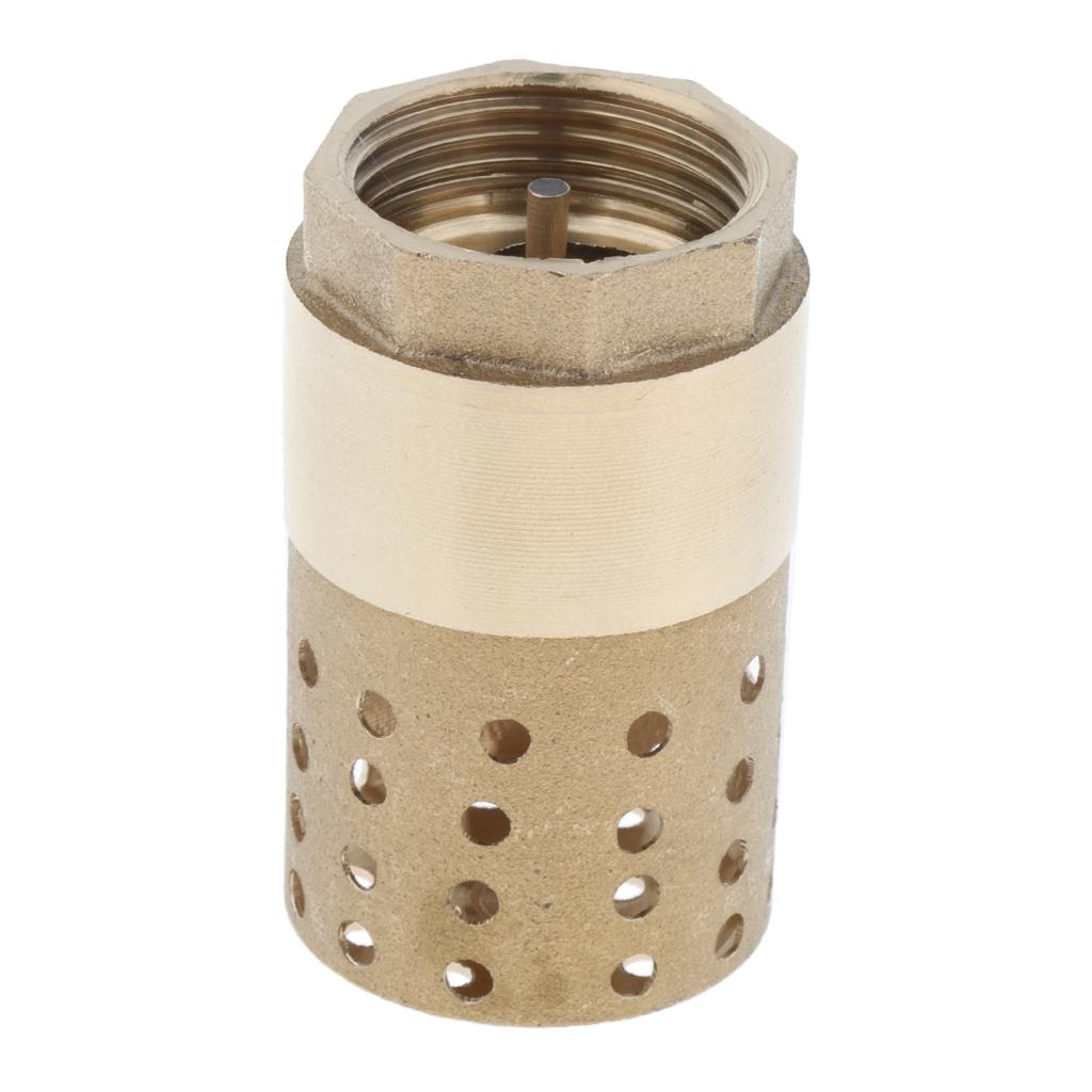 Brass Foot Valve Check Valve with Holes Strainer Filter DN25