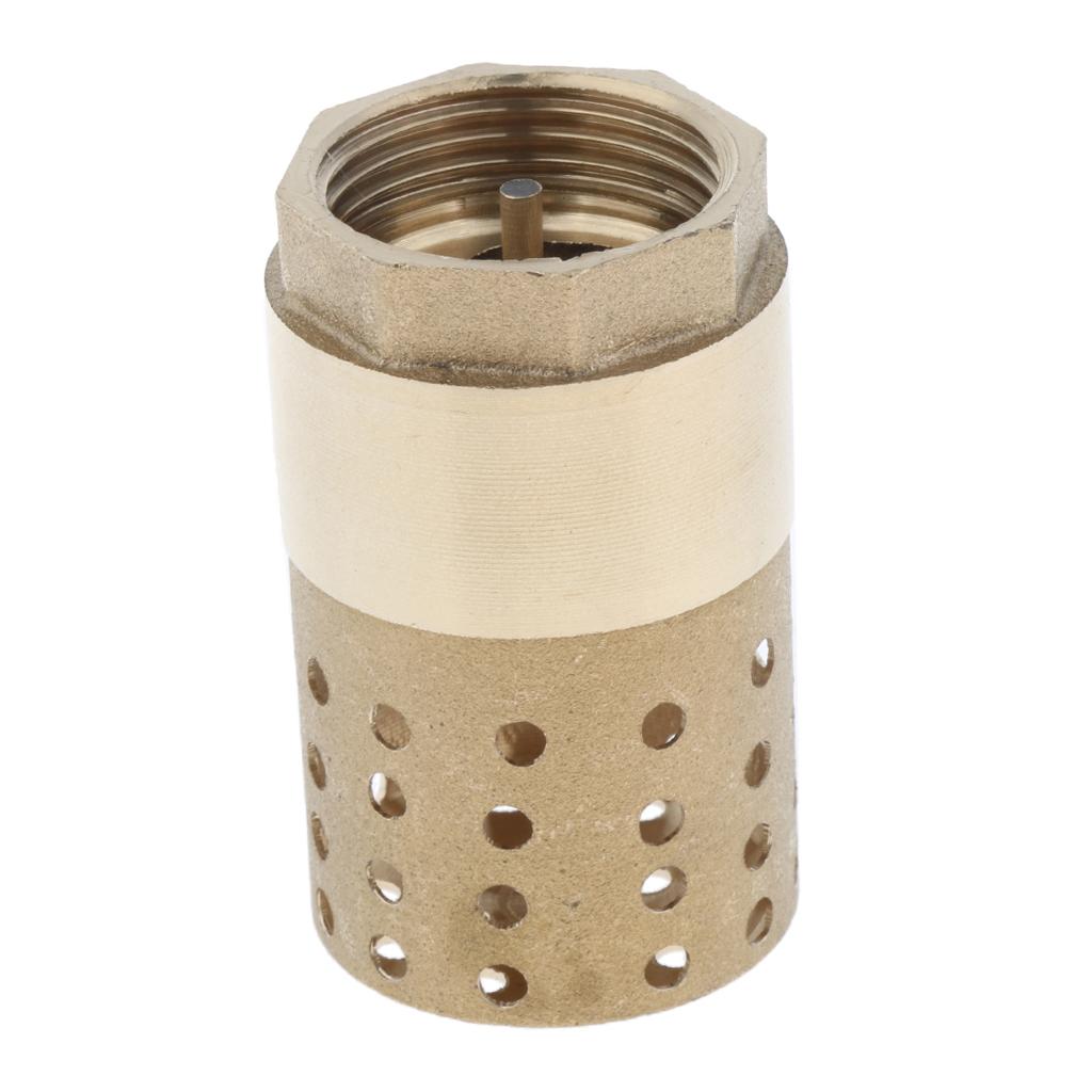 Brass Foot Valve Check Valve with Holes Strainer Filter DN25