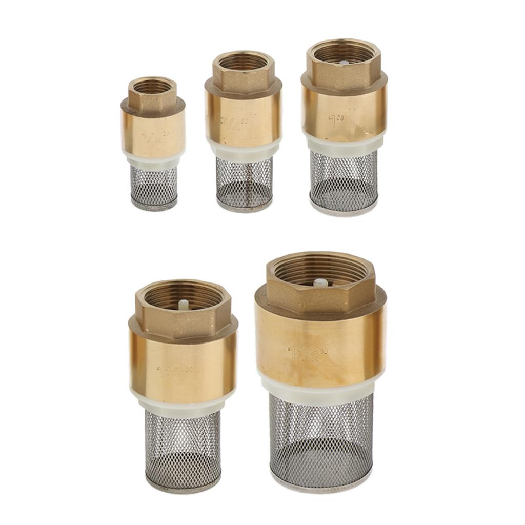 Brass Foot Valve Mesh Check Valve with Strainer Filter DN20